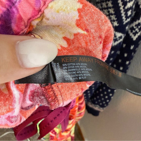 Anthropologie Roegiya Floral PJ Bottoms Multicolor Drawstring Size SP - Picture 7 of 8